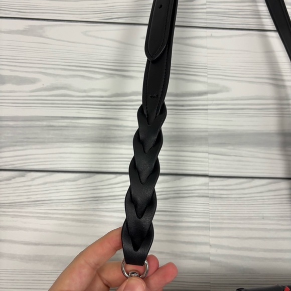 Coach Whipstitch Black Leather Georgie Saddle Bag Crossbody - Picture 12 of 16